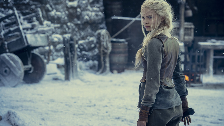 Season 2 image Ciri holding sword in snow