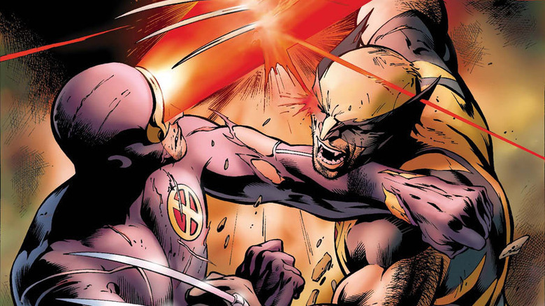 Cyclops fighting Wolverine