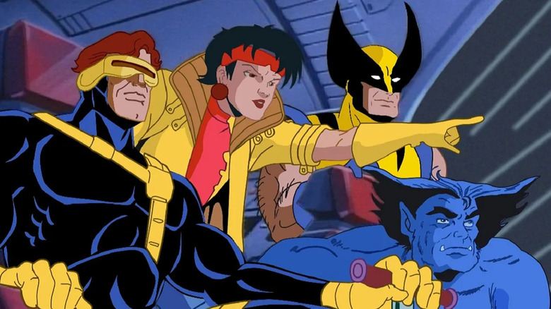 Wolverine and X-Men look on