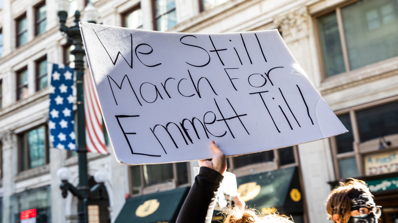 Modern Emmett Till protest sign