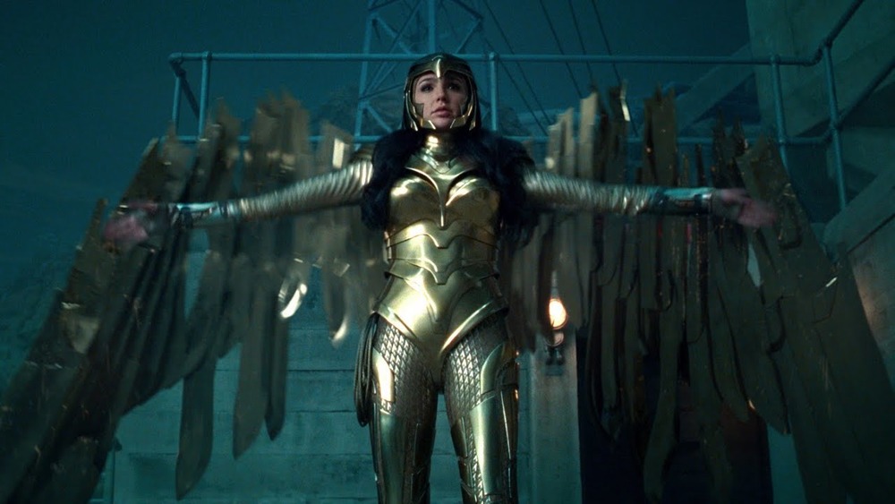 Gal Gadot, with new armor on display in Wonder Woman 1984