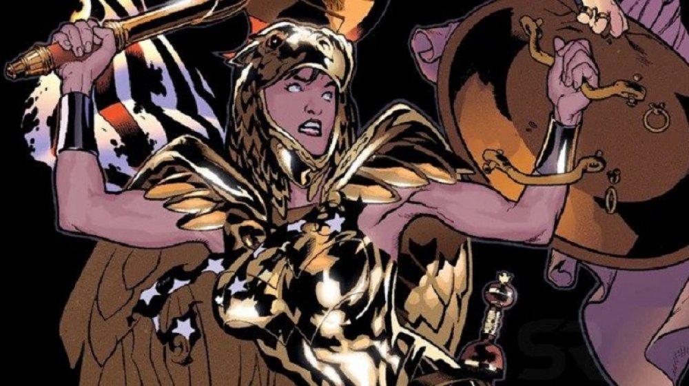 Wonder Woman in the Golden Eagle armor