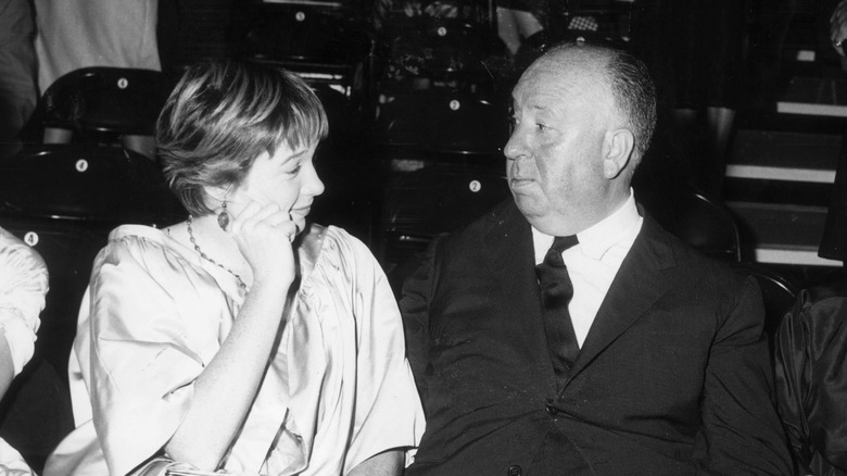 MacLaine sits with Hitchcock 