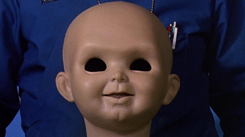 Chucky's doll head smiling