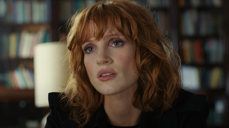 Jessica Chastain listening