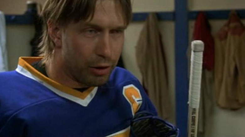 Stephen Baldwin plays hockey