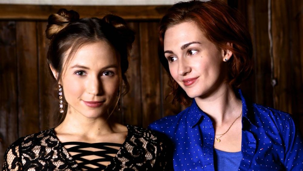 Dominique Provost-Chalkley and Katherine Barrell on Wynonna Earp