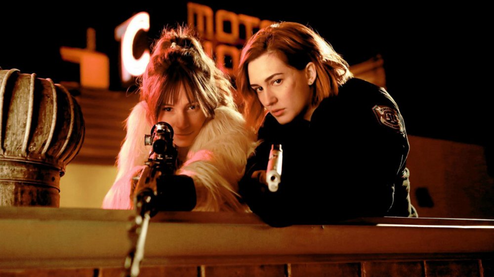 Dominique Provost-Chalkley and Katherine Barrell in Wynonna Earp