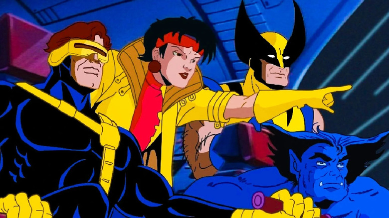 Cyclops, Jubilee, Wolverine, and Beast