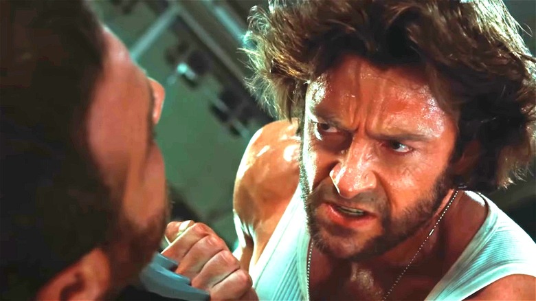 Wolverine angrily staring at Sabretooth