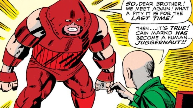 Juggernaut confronts Professor X