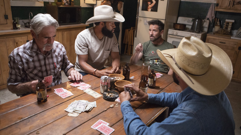 The bunkhouse boys play cards