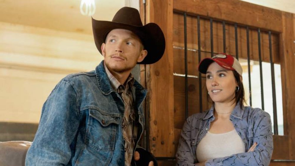 Jefferson White as Jimmy and Eden Brolin as Mia on Yellowstone