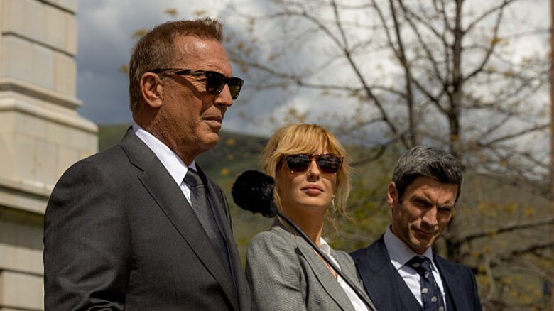 Kevin Costner, Kelly Reilly and Wes Bentley in Yellowstone