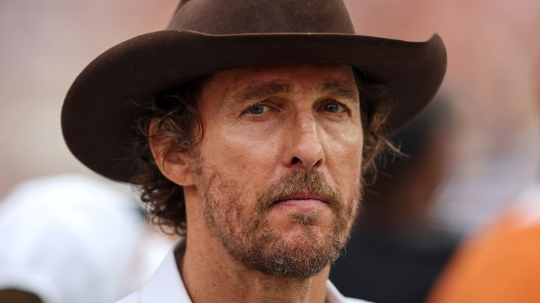 Matthew McConaughey stares stoically