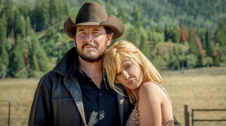 Cole Hauser and Kelly Reilly as Rip Wheeler and Beth Dutton in Yellowstone 