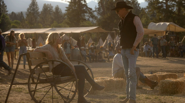 Piper Perabo and Kevin Costner star in Yellowstone