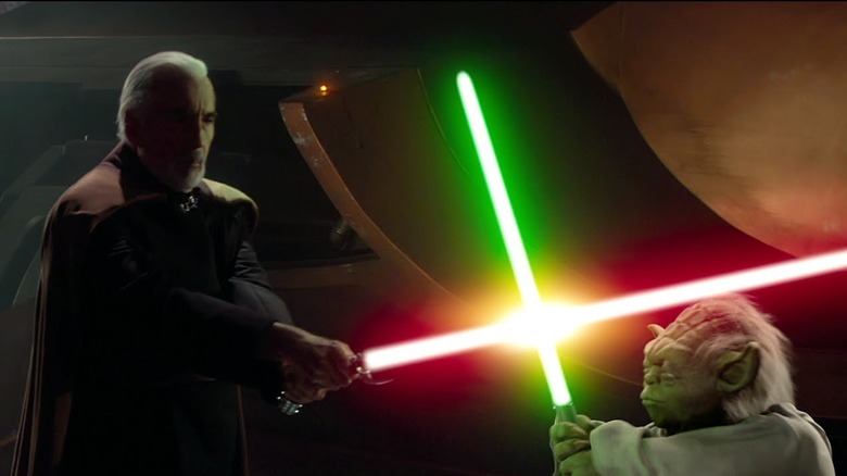 Dooku and Yoda duel