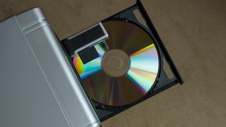 DVD disc in player