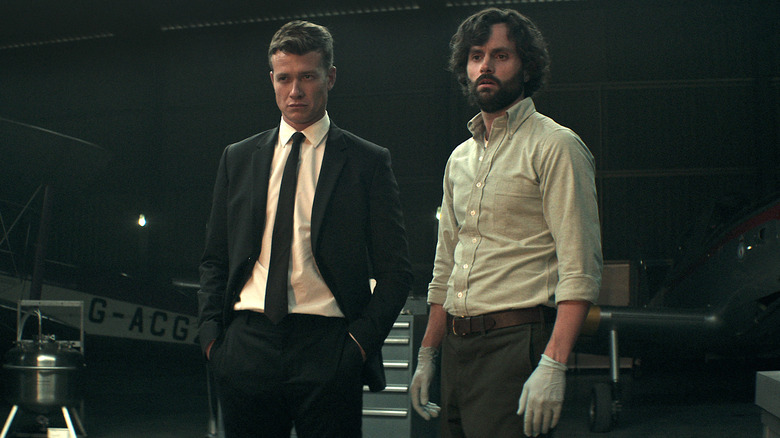 Joe and Rhys standing together in hangar