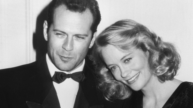 Cybill Shepherd and Bruce Willis pose together