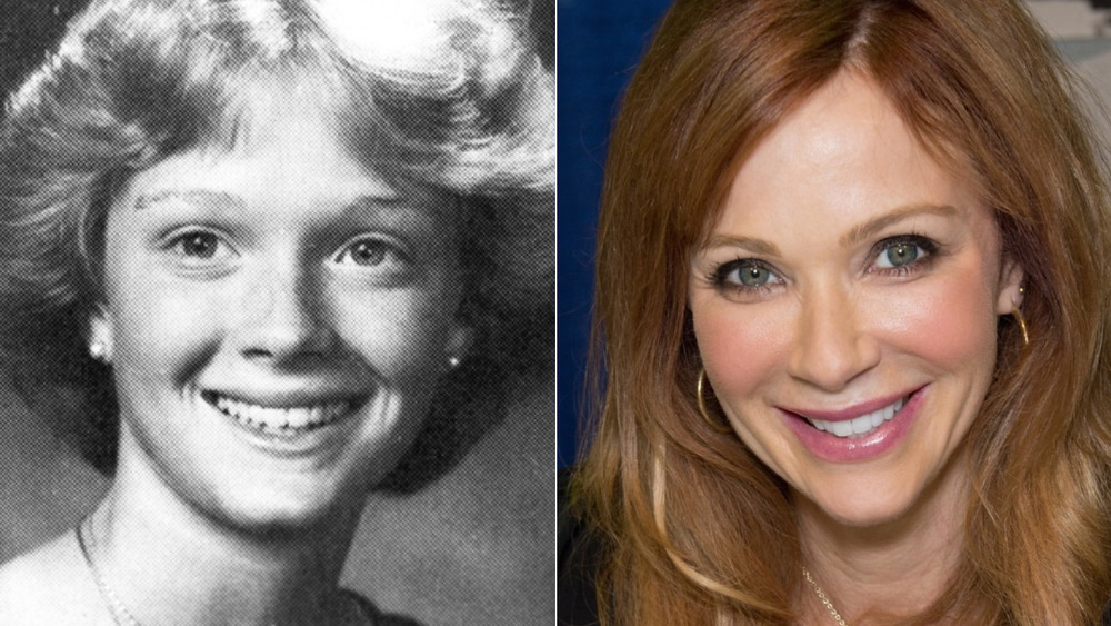 Lauren Holly high school yearbook vs. now