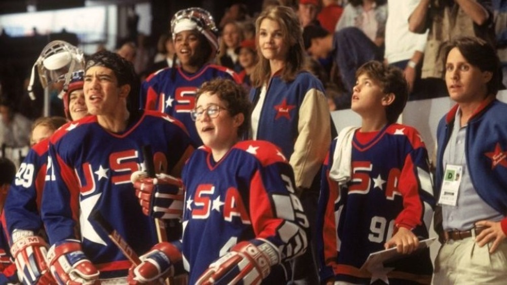 Emilio Estevez and team from D2: The Mighty Ducks