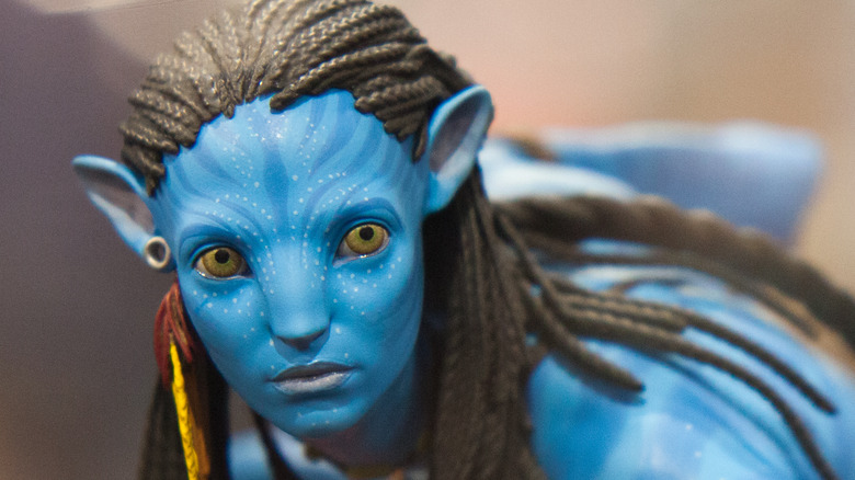 Close-up of an Avatar collectible figure 