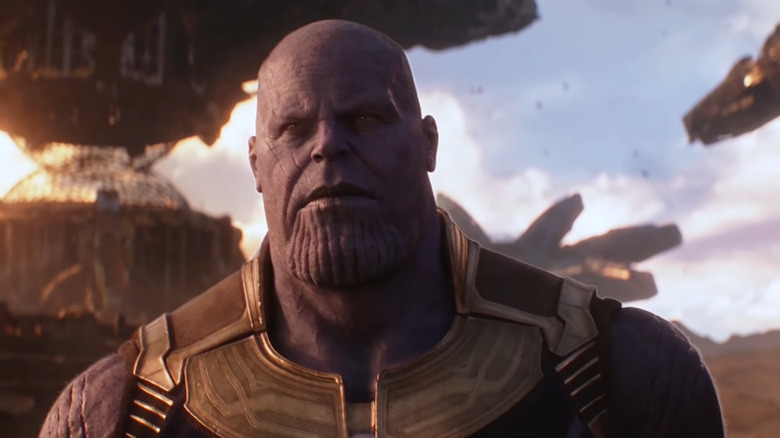 Thanos arriving on Titan