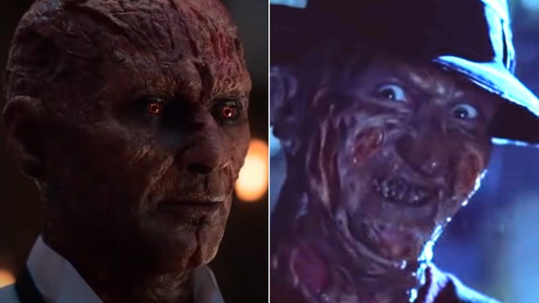 Side-by-side comparison of Lucifer in Devil form with Freddy Krueger