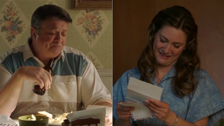 George and Mary reading letters