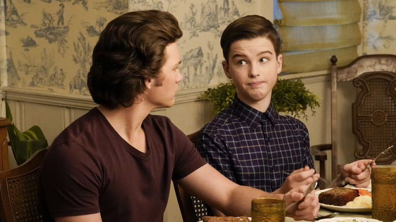 Iain Armitage and Montana Jordan in Young Sheldon