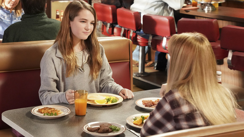 Missy and Paige at diner