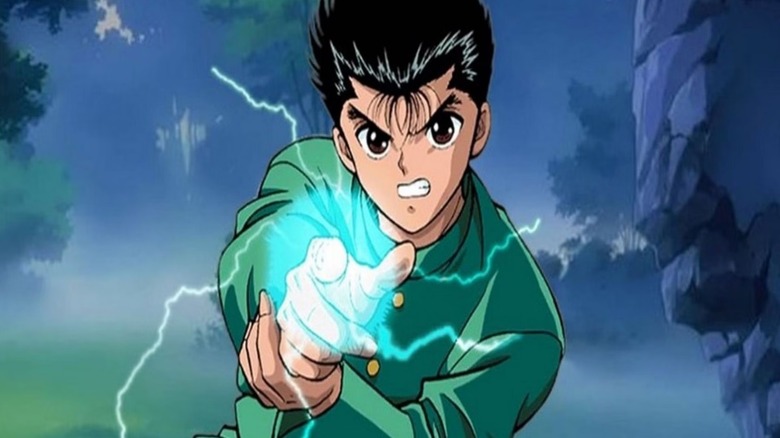 Yusuke Urameshi uses Spirit Gun