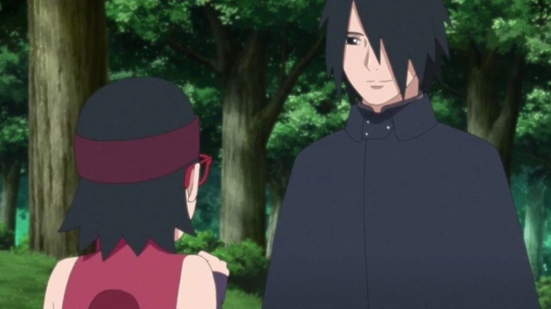 Sasuke with his daughter Sarada