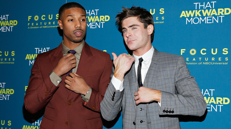 Zac Efron and Michael B. Jordan posing