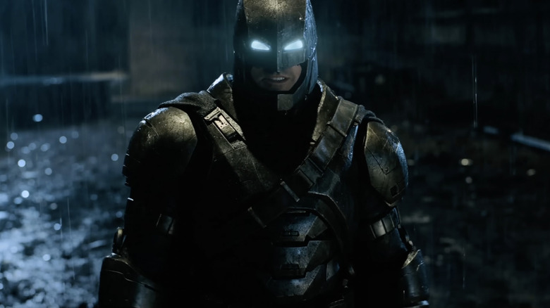 Batman standing rain