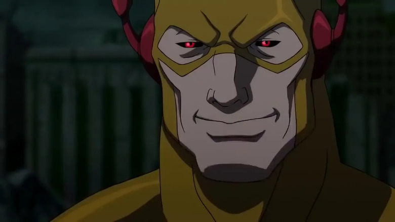 Reverse Flash grinning