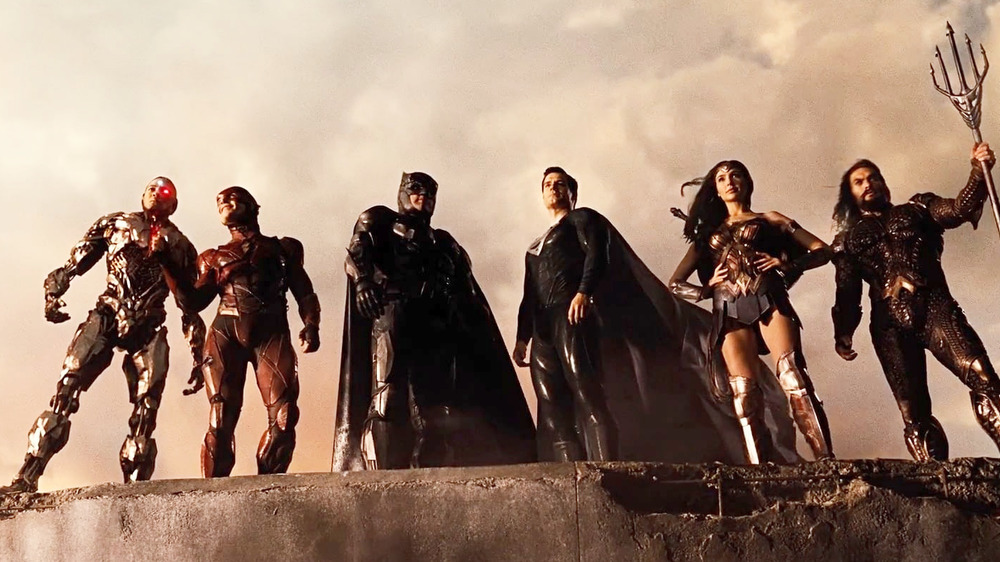 Justice League assembled at the end of the Snyder Cut