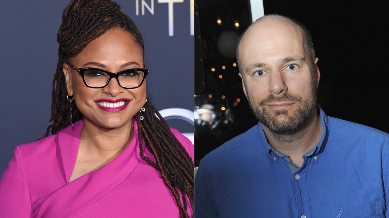 A composite image of Ava DuVernay and Tom King