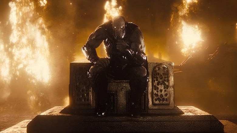 Darkseid broods on his throne