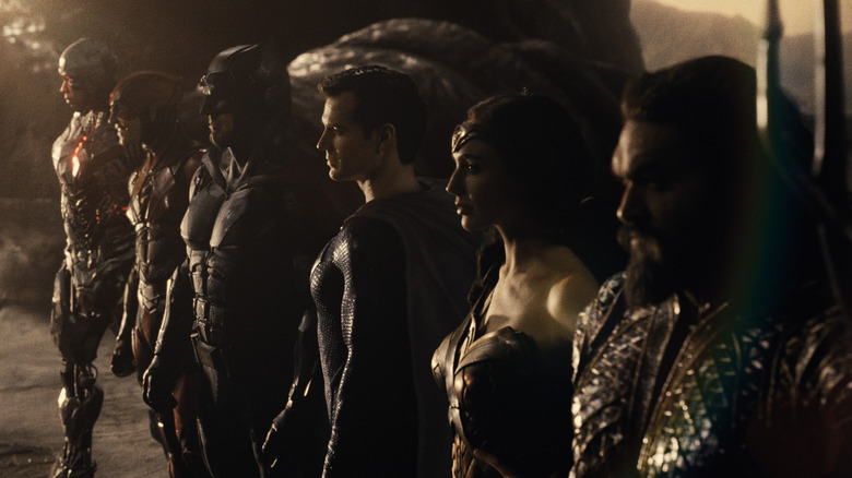 Justice League standing together