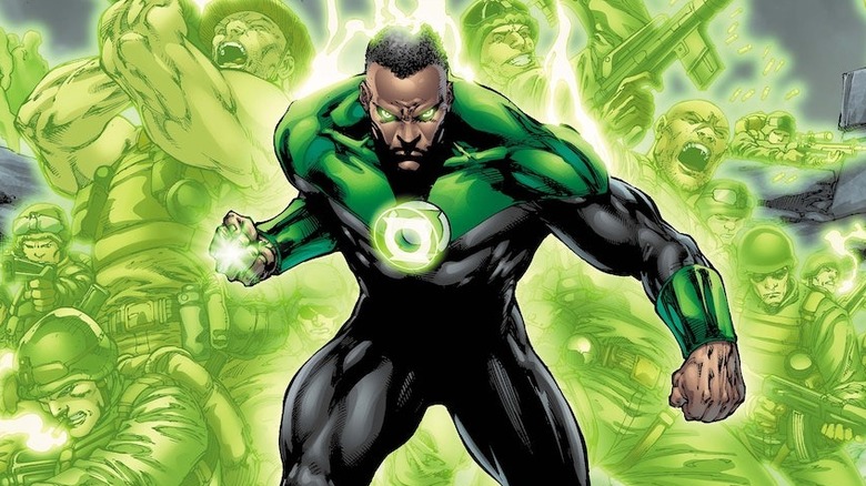 John Stewart in battle pose