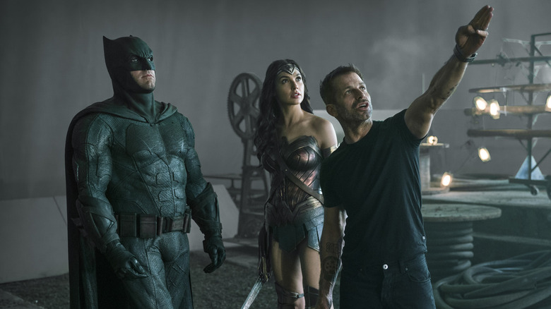 Zack Snyder directs Ben Affleck and Gal Gadot