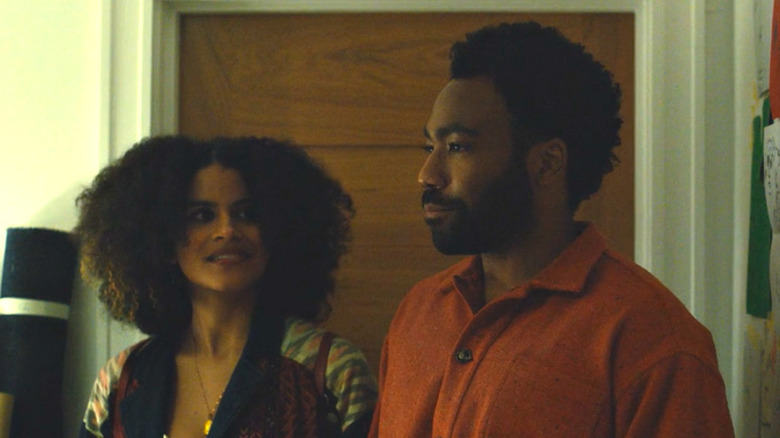 Zazie Beetz as Van and Donald Glover as Earn on Atlanta