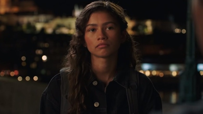 Zendaya looking concerned