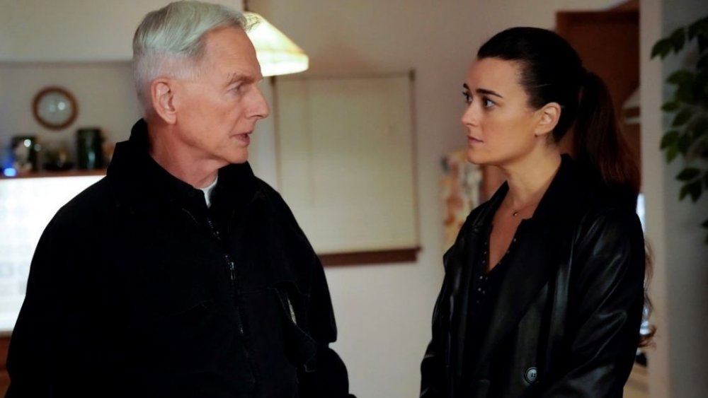 Cote de Pablo as Ziva David and Mark Harmon as Leroy Jethro Gibbs, from NCIS