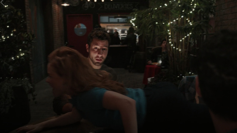 Jane Levy and Skylar Astin in "Zoey's Extraordinary Christmas"