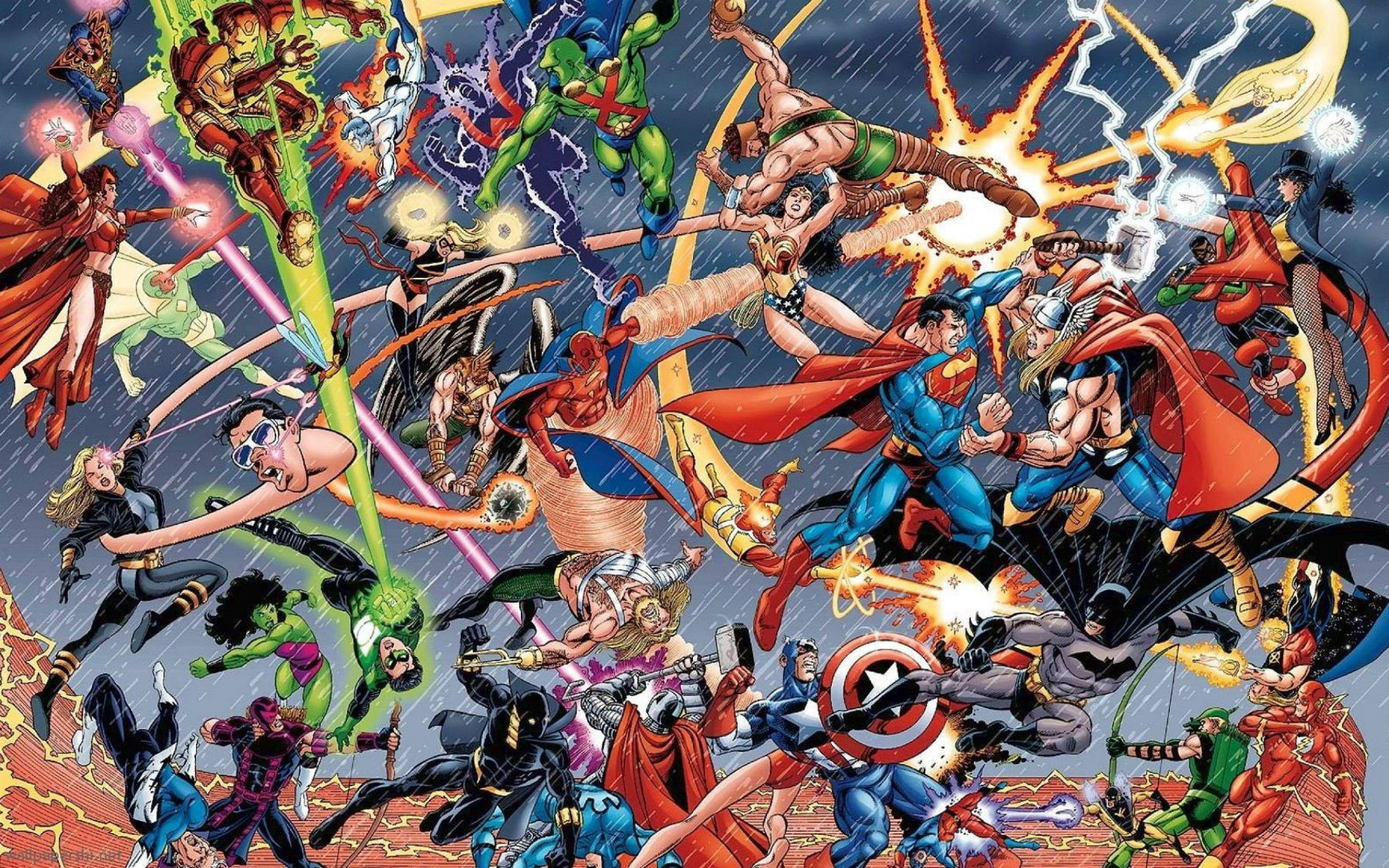 marvel dc crossover comics characters combined