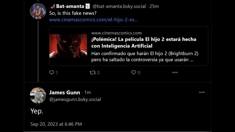 Is Brightburn 2 Really Being Written By AI? Producer James Gunn Responds